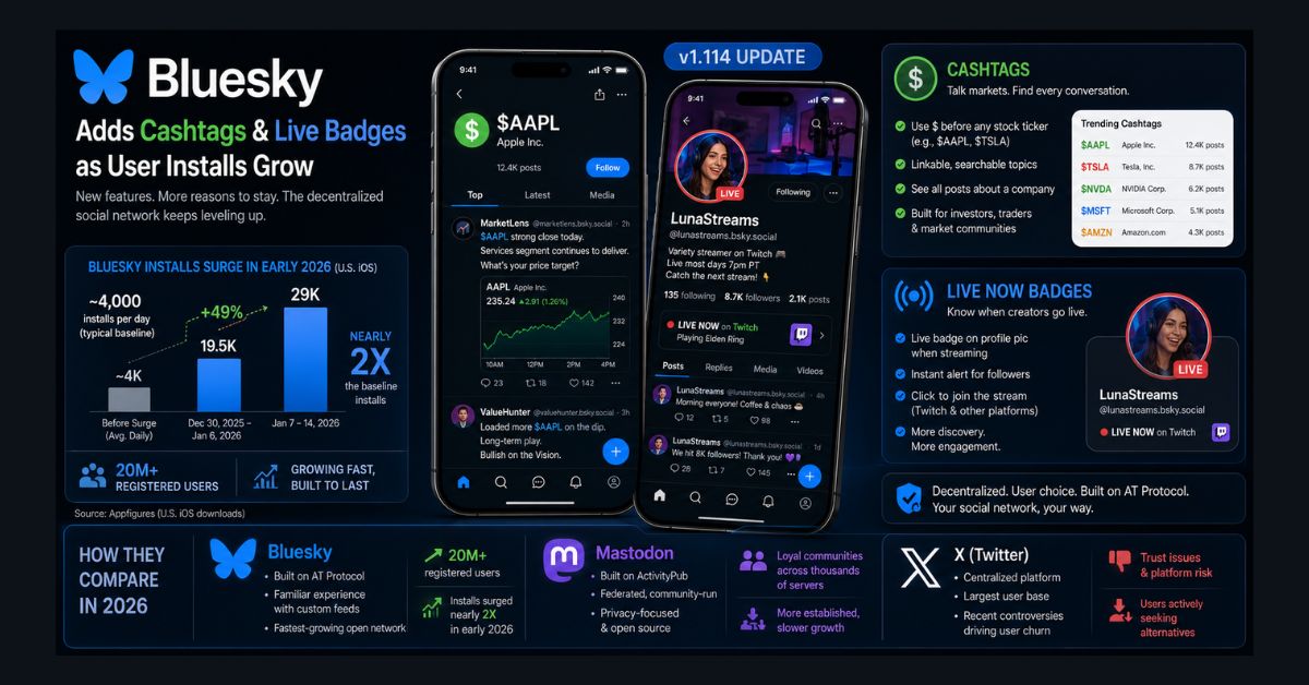 Bluesky cashtags