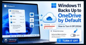 turn off OneDrive backup Windows 11