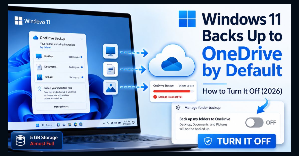 turn off OneDrive backup Windows 11
